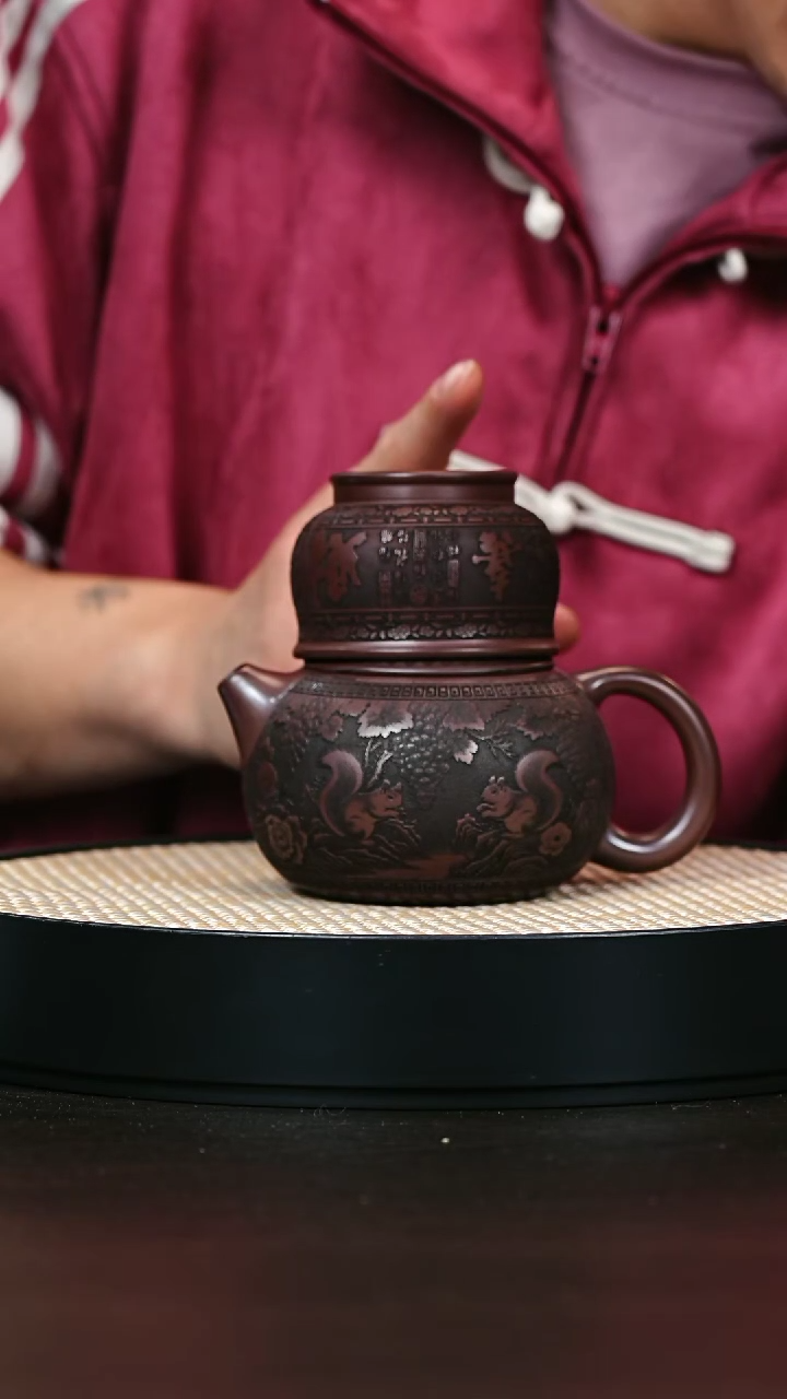 茶壶紫砂S级石红西施350cc