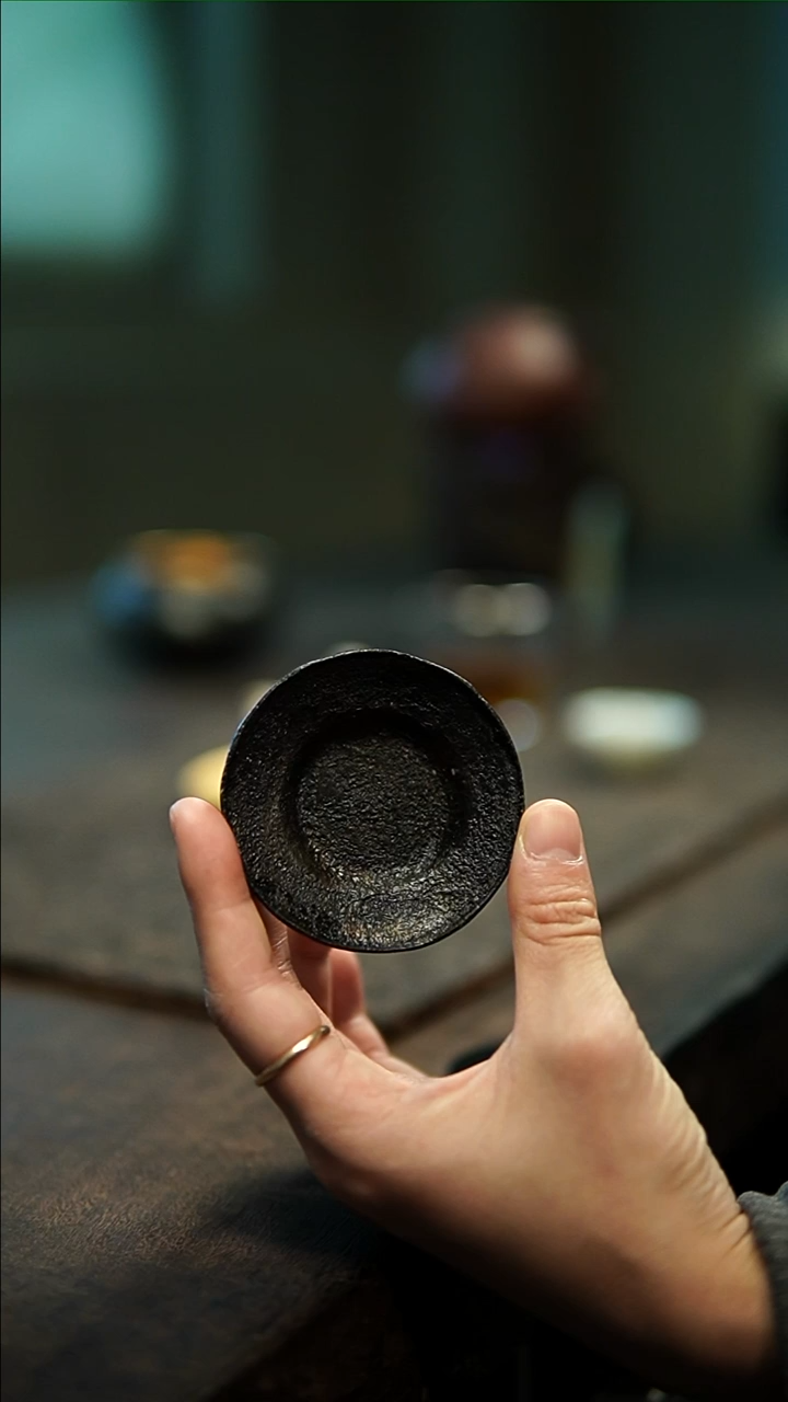 【闪购商品】林涧脱胎大漆小圆杯托