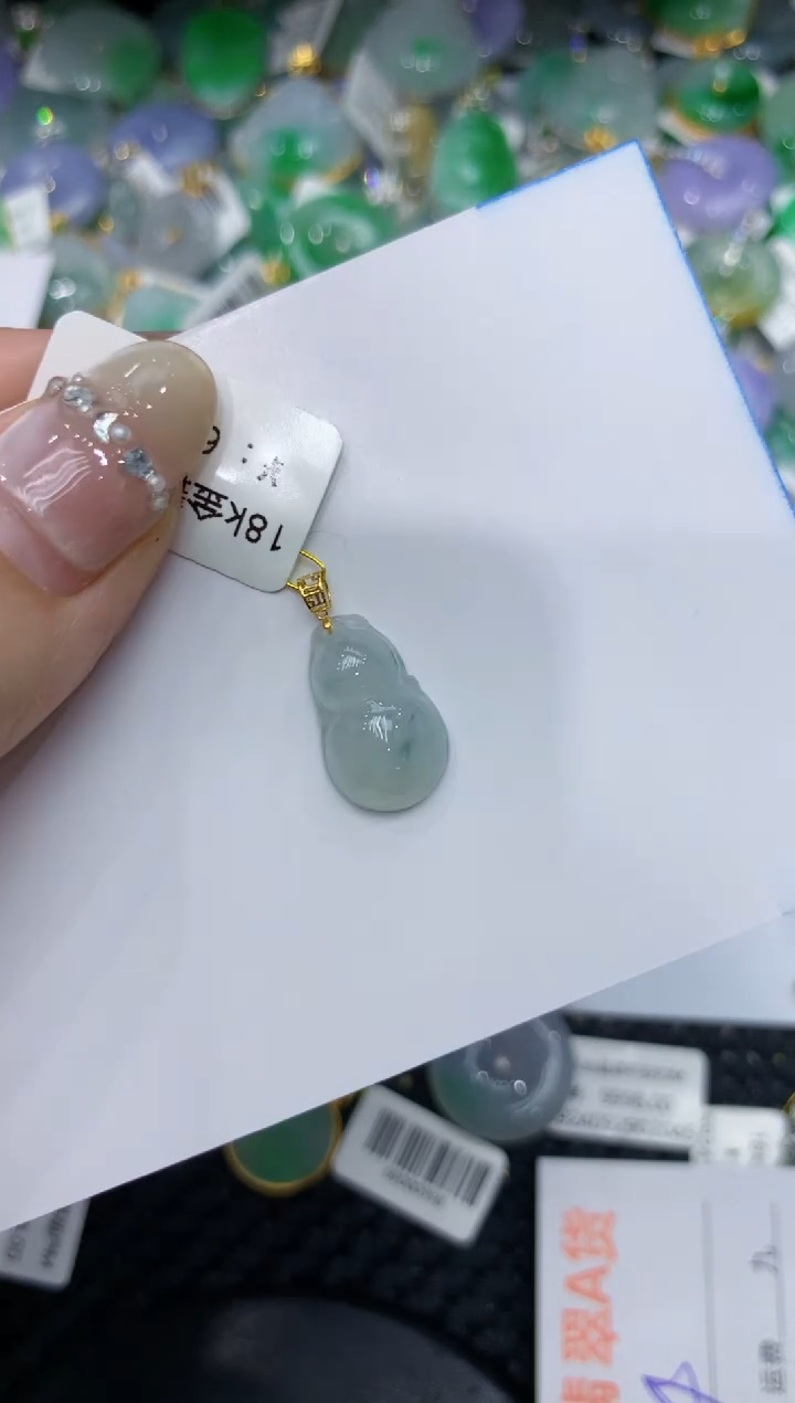 【闪购商品】翡翠颈饰18K金镶嵌222222222