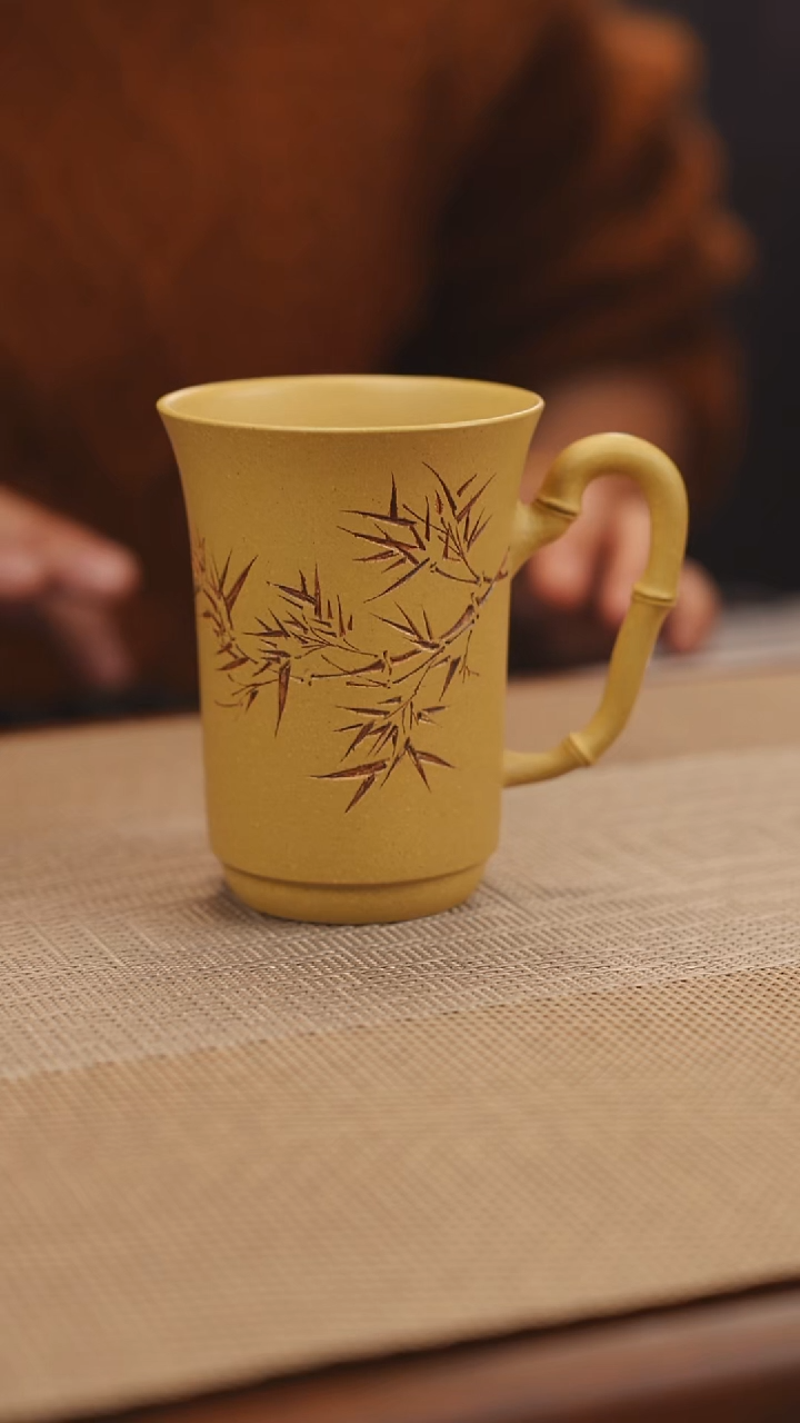 原矿黄金段竹子把杯7