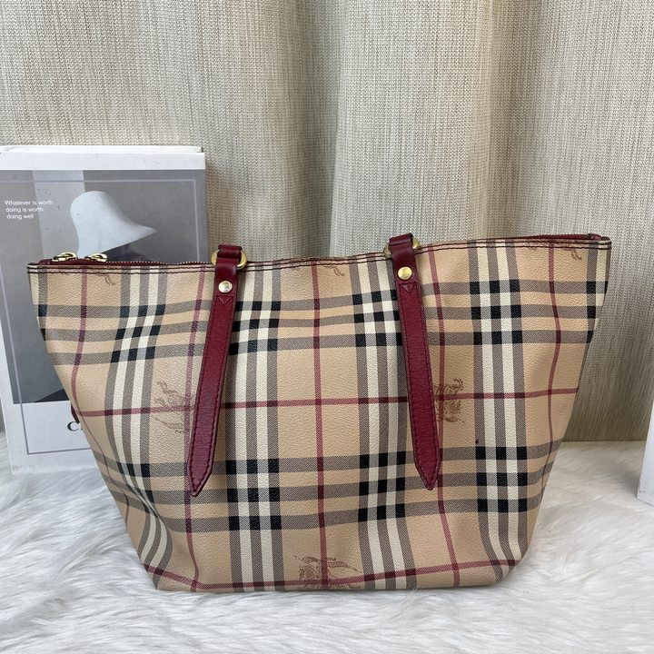 95新 BURBERRY/博柏利 格纹托特包/FYEE04704009/4009