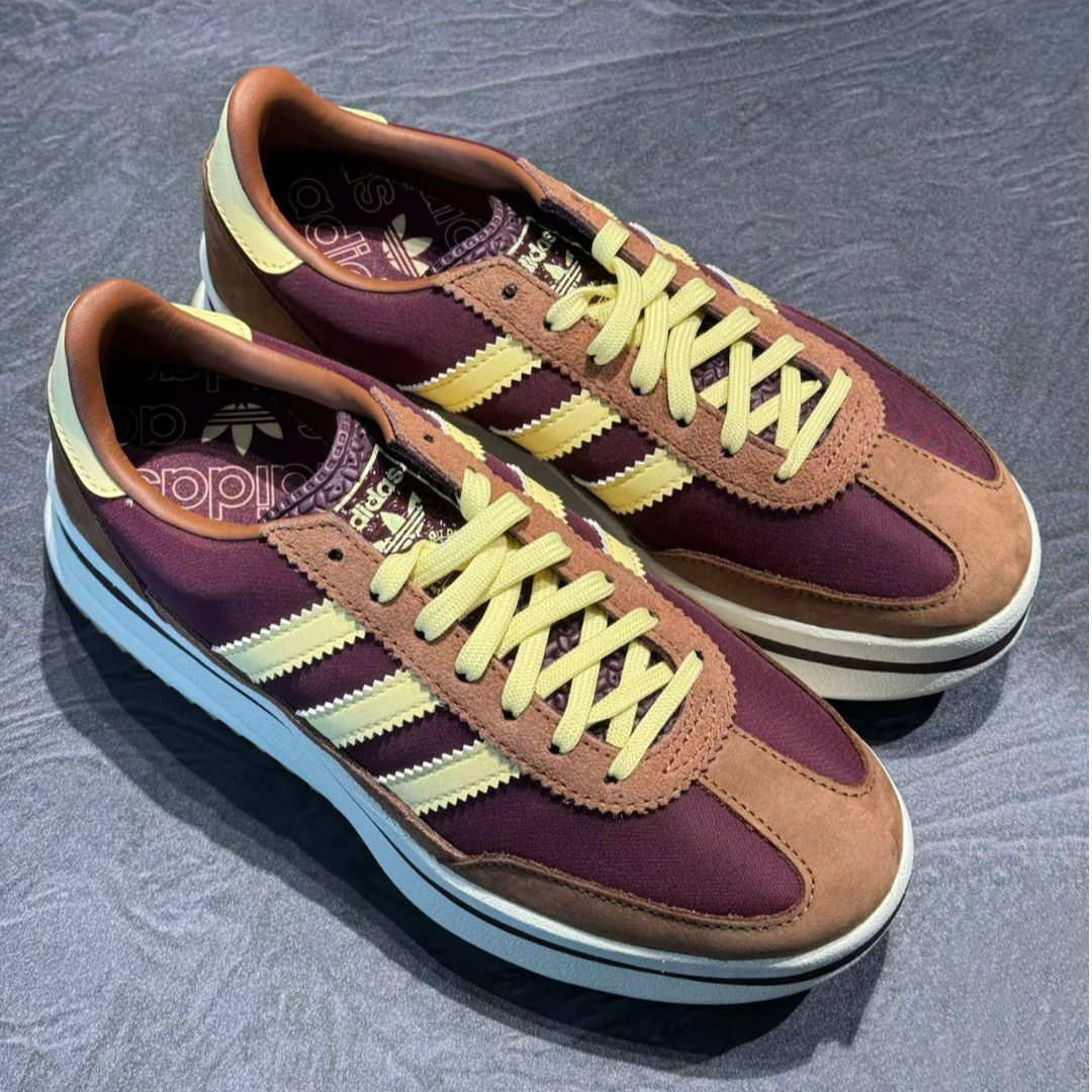 adidas/阿迪达斯三叶草SL72 琥珀流光 经典厚底T头鞋-JQ6420