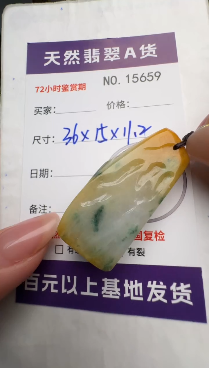 【闪购商品】翡翠未镶嵌颈饰原石15659