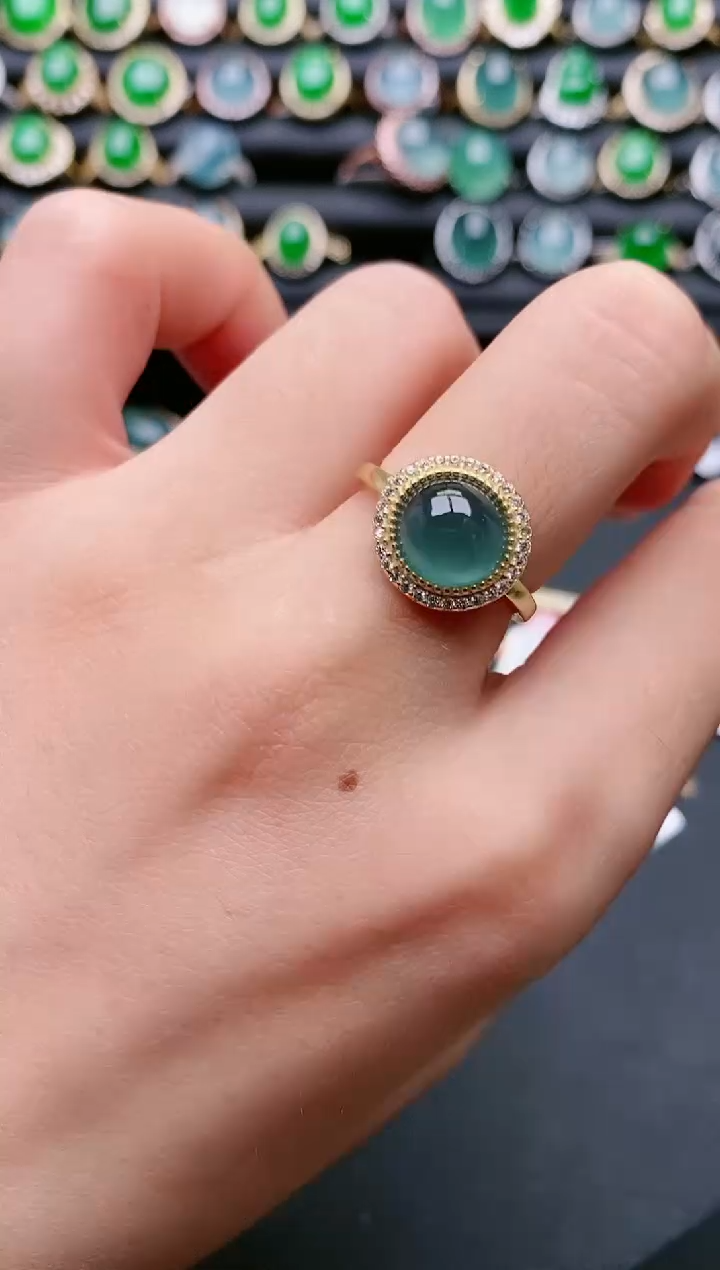 【闪购商品】翡翠戒指银S925镶嵌1111111