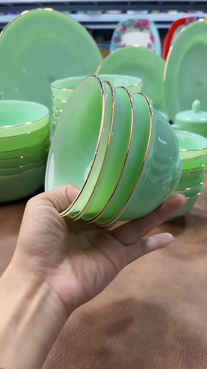玉瓷4.5英寸饭碗4个景德镇餐具