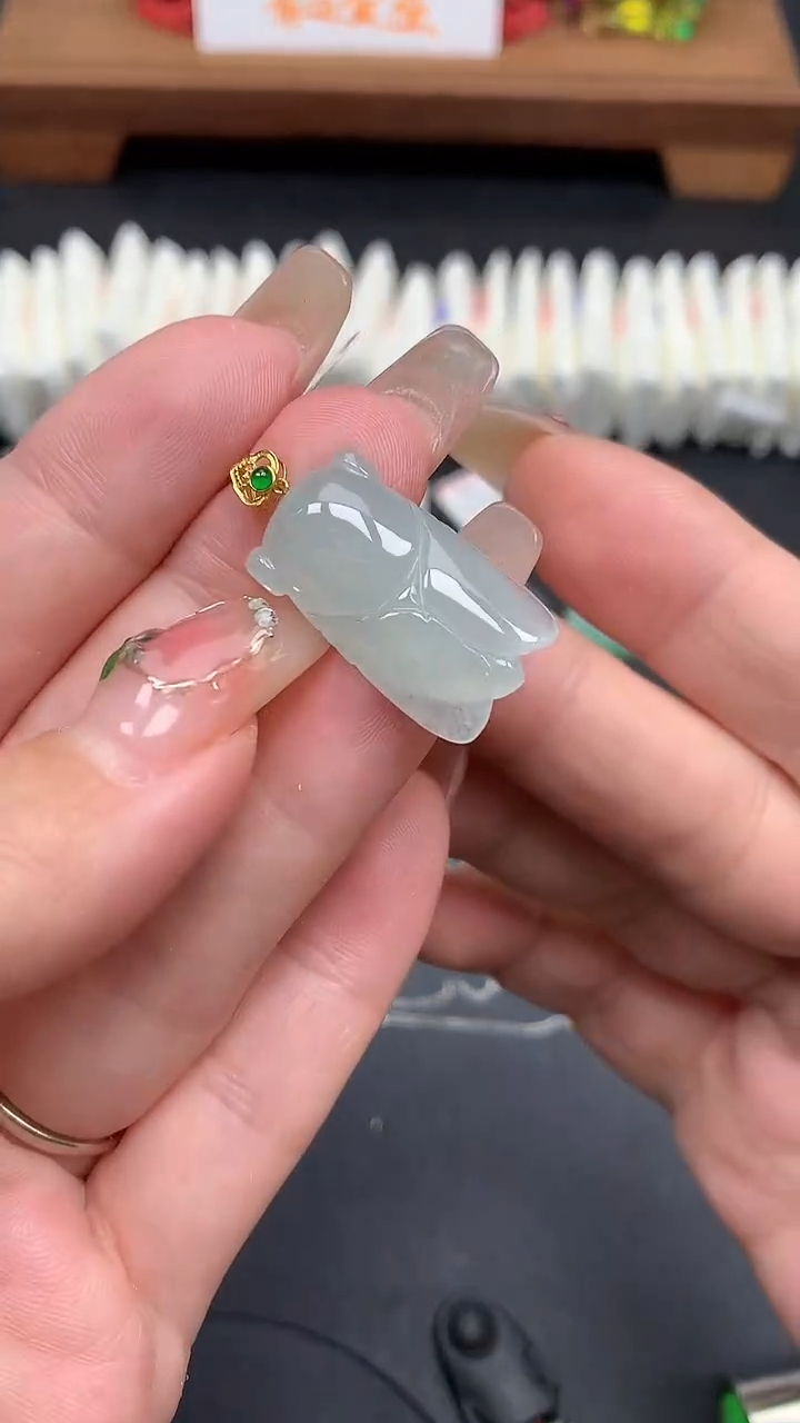 【闪购商品】翡翠吊坠(不含链)18K金镶嵌MS159980