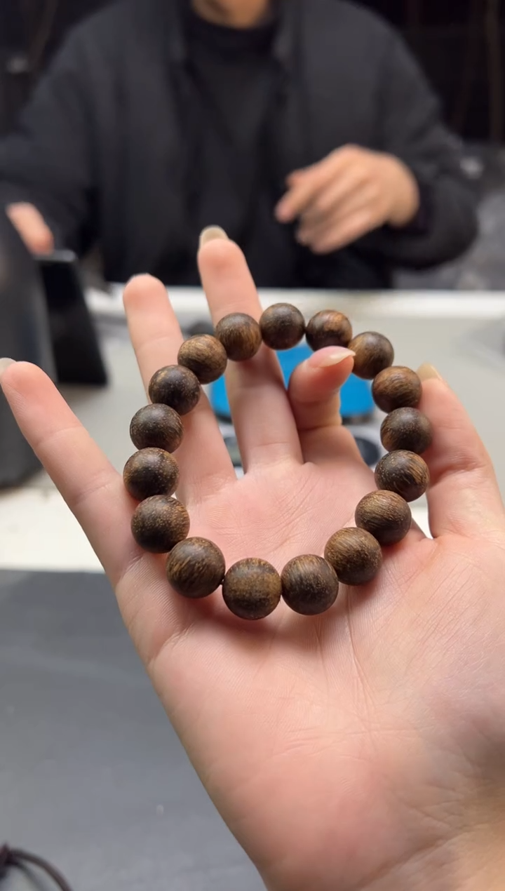 【闪购商品】沉香手串金星达拉干圆珠1.2单圈17克多样性发一