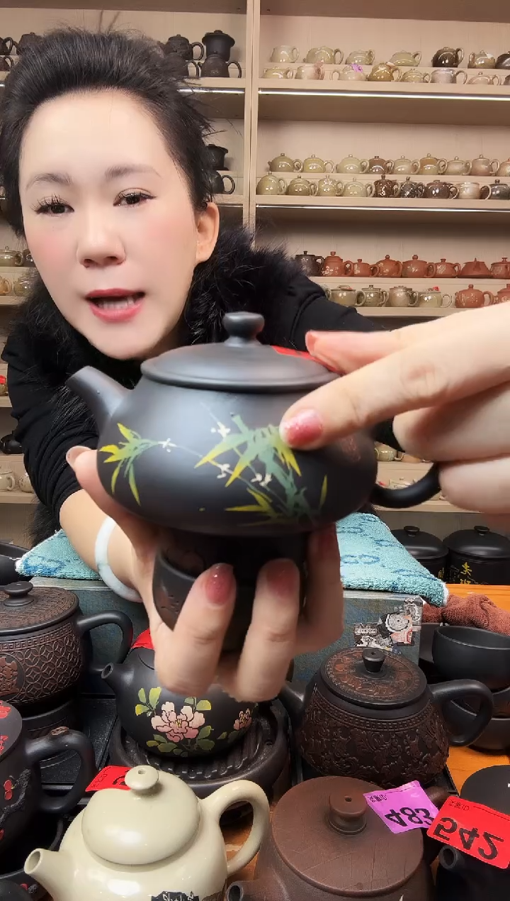 壶469 彩填明炉260cc+2线雕杯