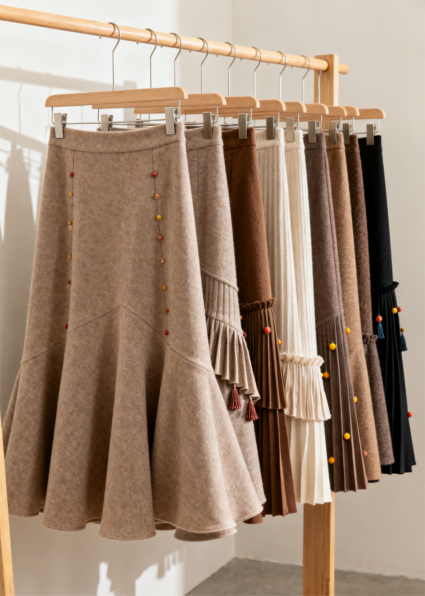 751~800秋冬百搭显瘦A字百褶裙时尚气质半身裙