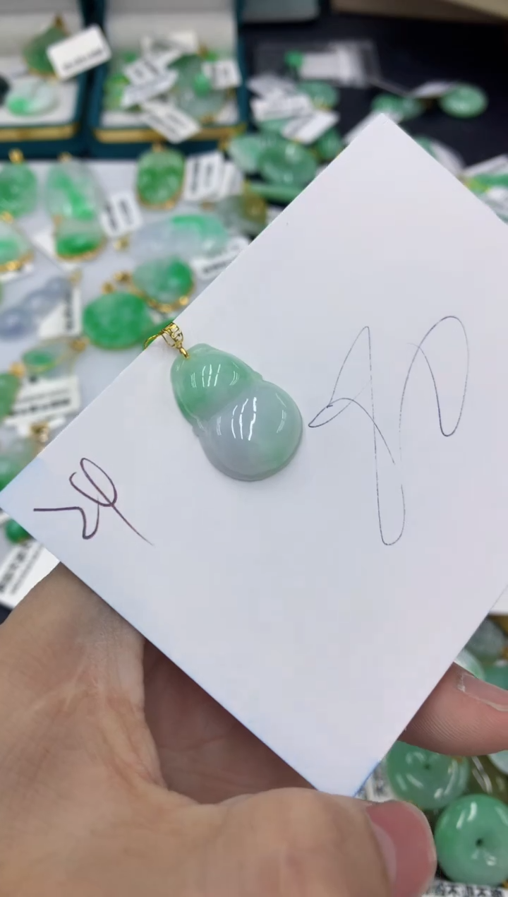 【闪购商品】翡翠颈饰18K金镶嵌1111111111