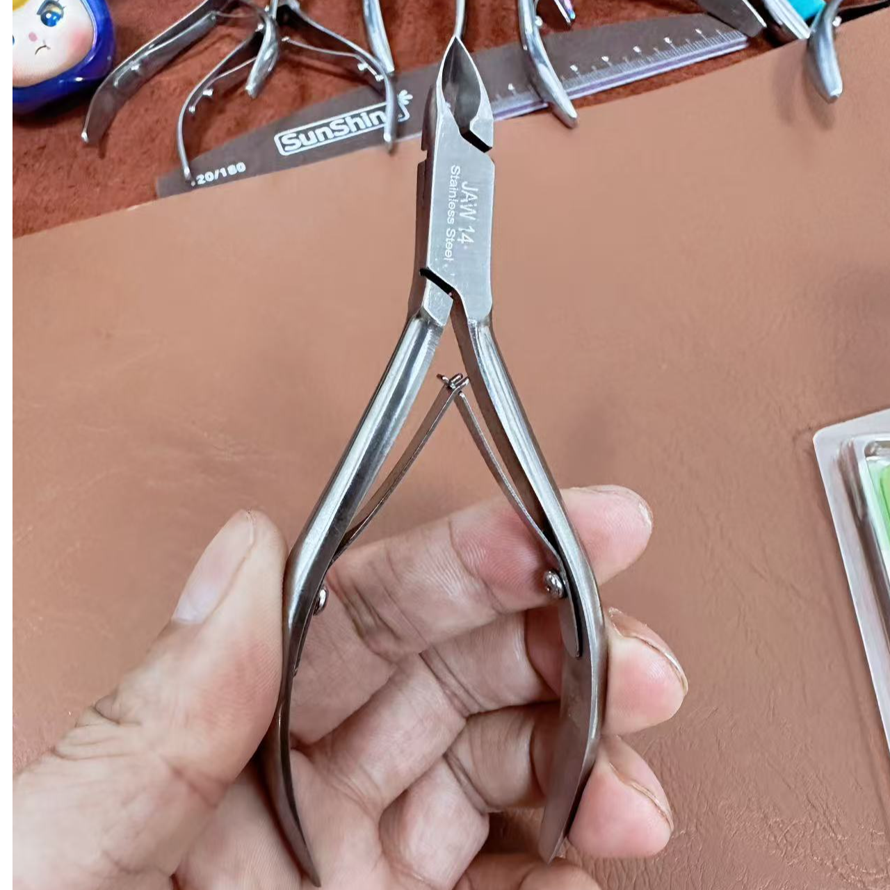 美甲师推荐越南进口D-22易剪死皮剪银色死皮剪美甲店专用修手指甲