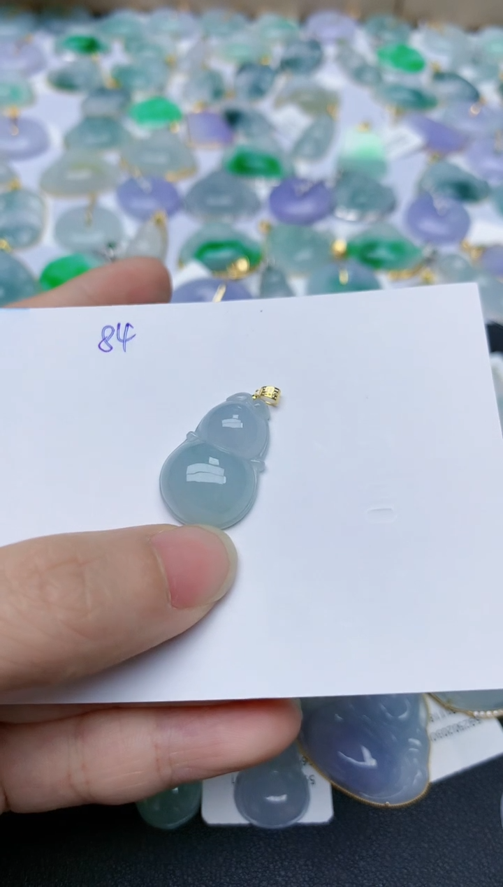 【闪购商品】翡翠颈饰18K金镶嵌天然翡翠A货    