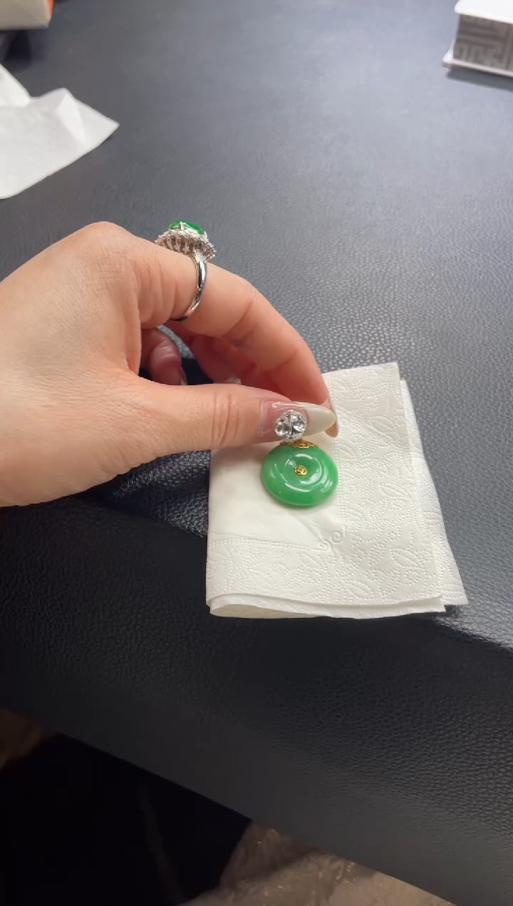 定制翡翠18K金镶嵌DDJ0033166/发一件