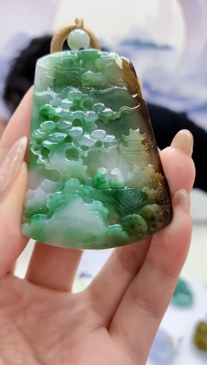 【闪购商品】定制翡翠未镶嵌5145jw-毛货挂件赠珠链87