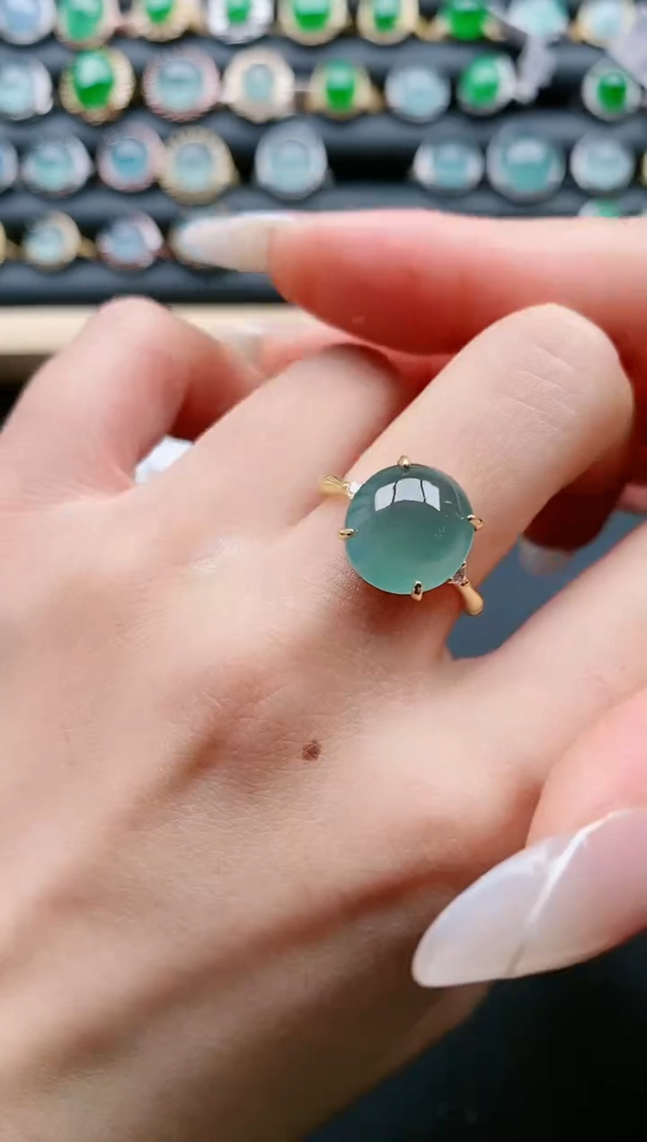 【闪购商品】翡翠戒指银S925镶嵌111111111111111