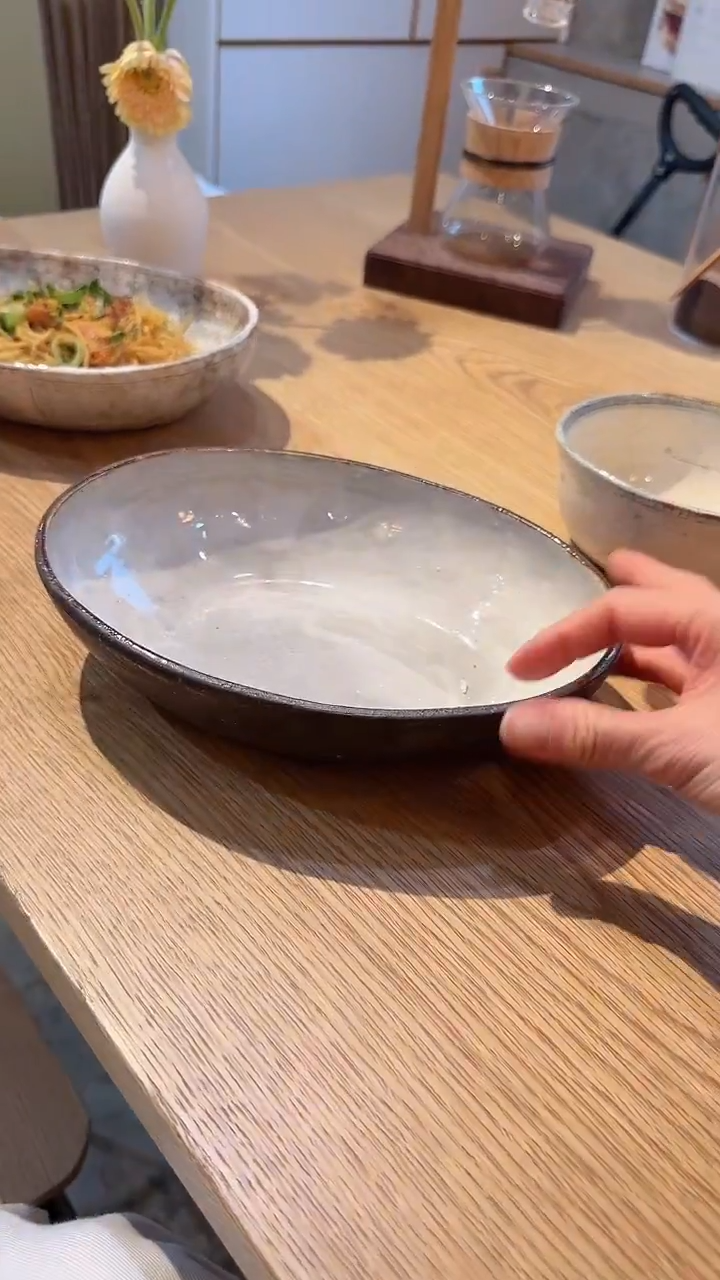 【闪购商品】盘【预售】22光面椭圆钵*1个(随机发)