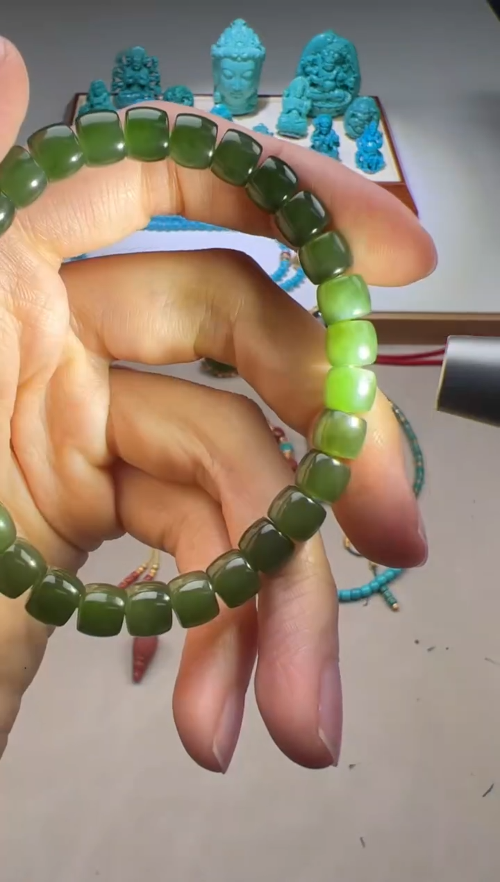 【闪购商品】和田玉（碧玉）手串手串未镶嵌手串手串