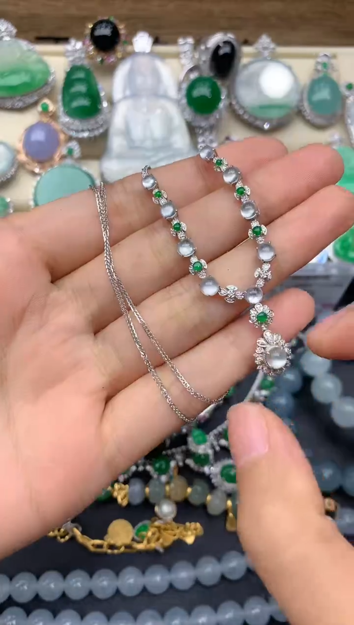 【闪购商品】翡翠颈饰18K金镶嵌294-中国好珍宝