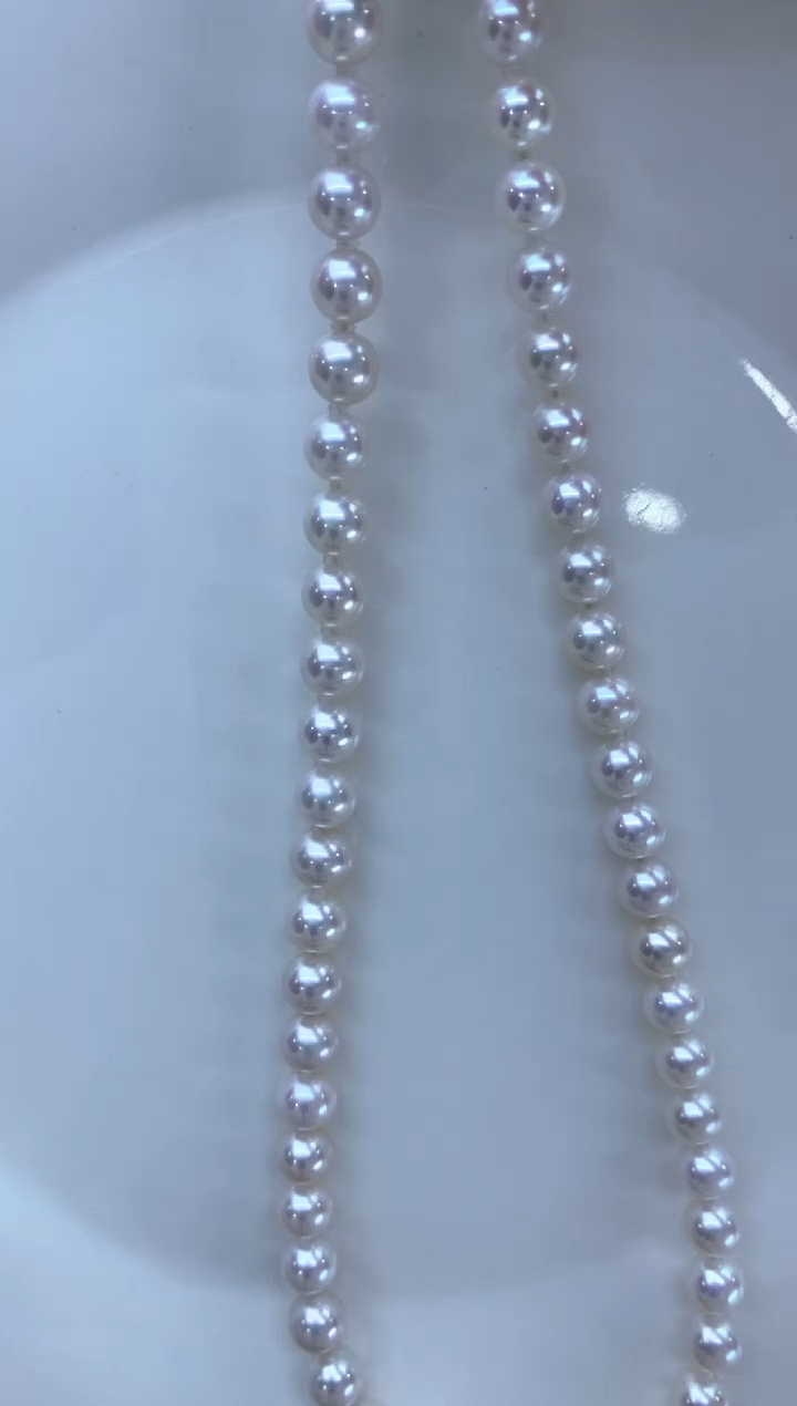 【闪购商品】淡水珍珠项链14K金镶嵌7-8