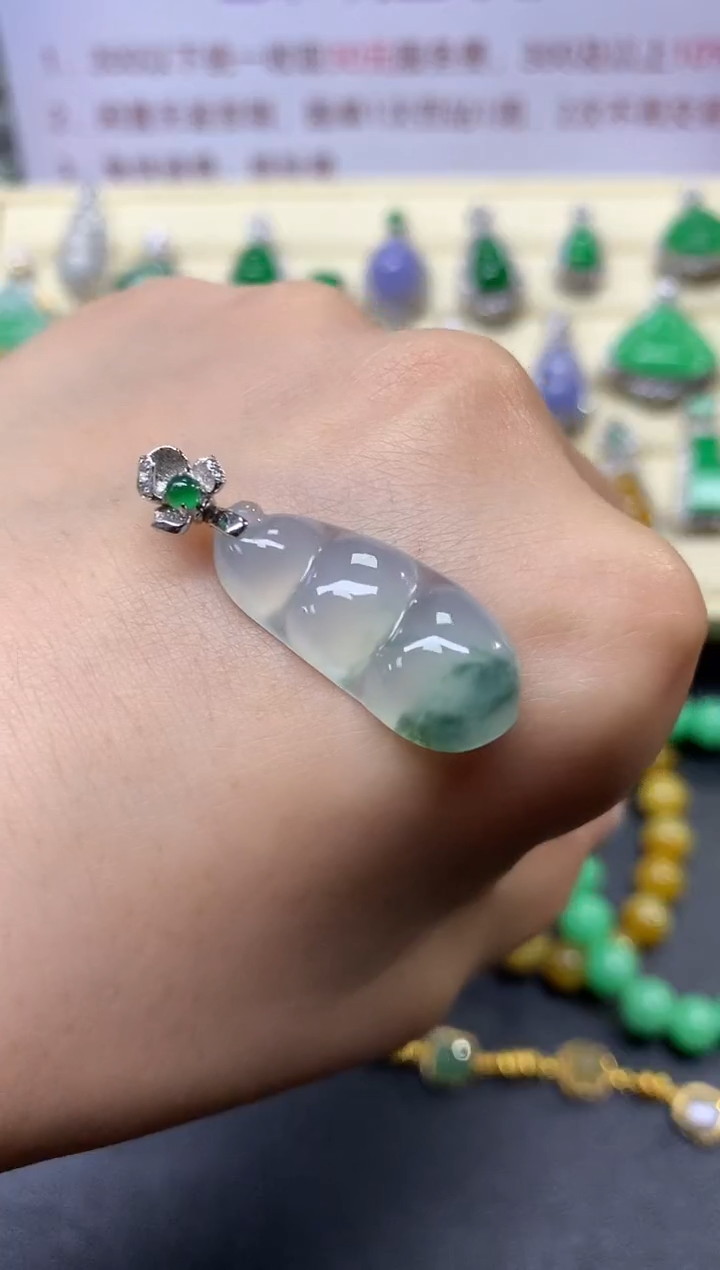 翡翠18K金镶嵌吊坠(不含链)吊坠|2900+290