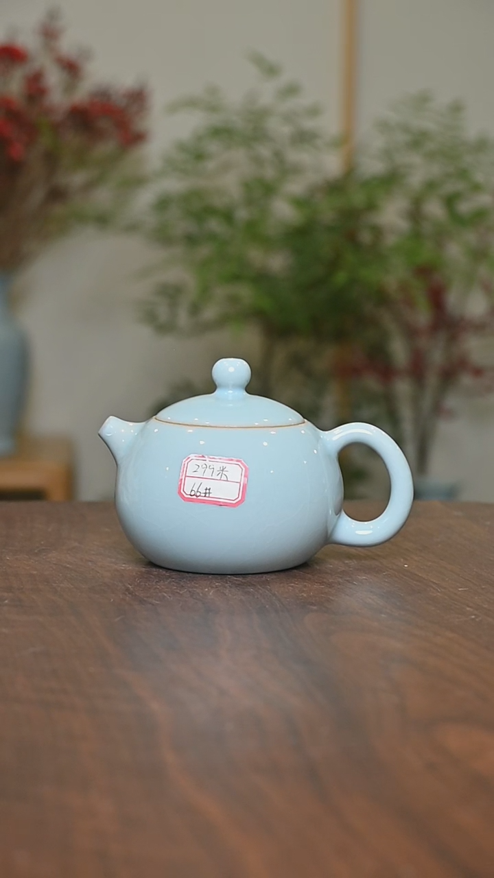 【闪购商品】其他66#微瑕天青釉无款西施壶220毫升
