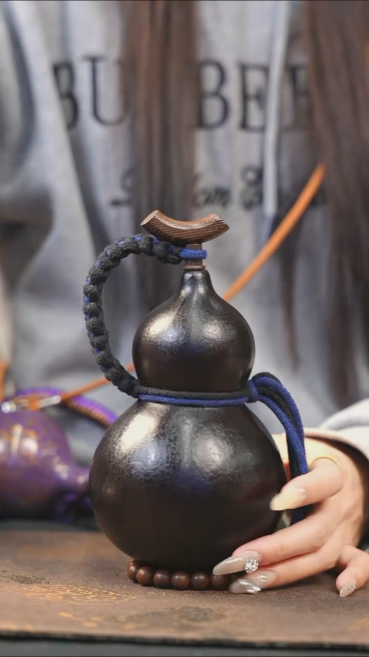 【闪购商品】XJ204大漆酒葫芦不包手串及旋转底座