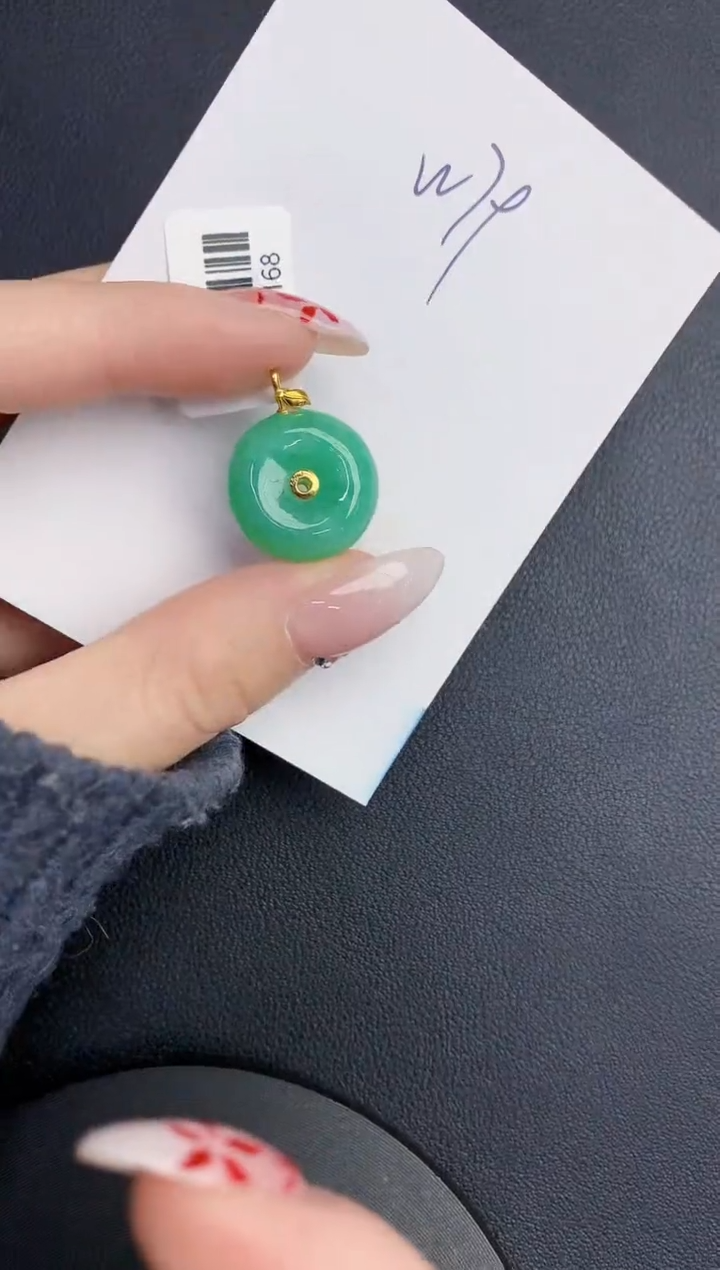 【闪购商品】翡翠颈饰18K金镶嵌0000000000