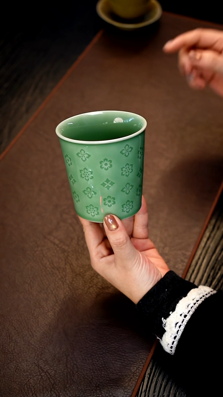青瓷手工茶器包邮