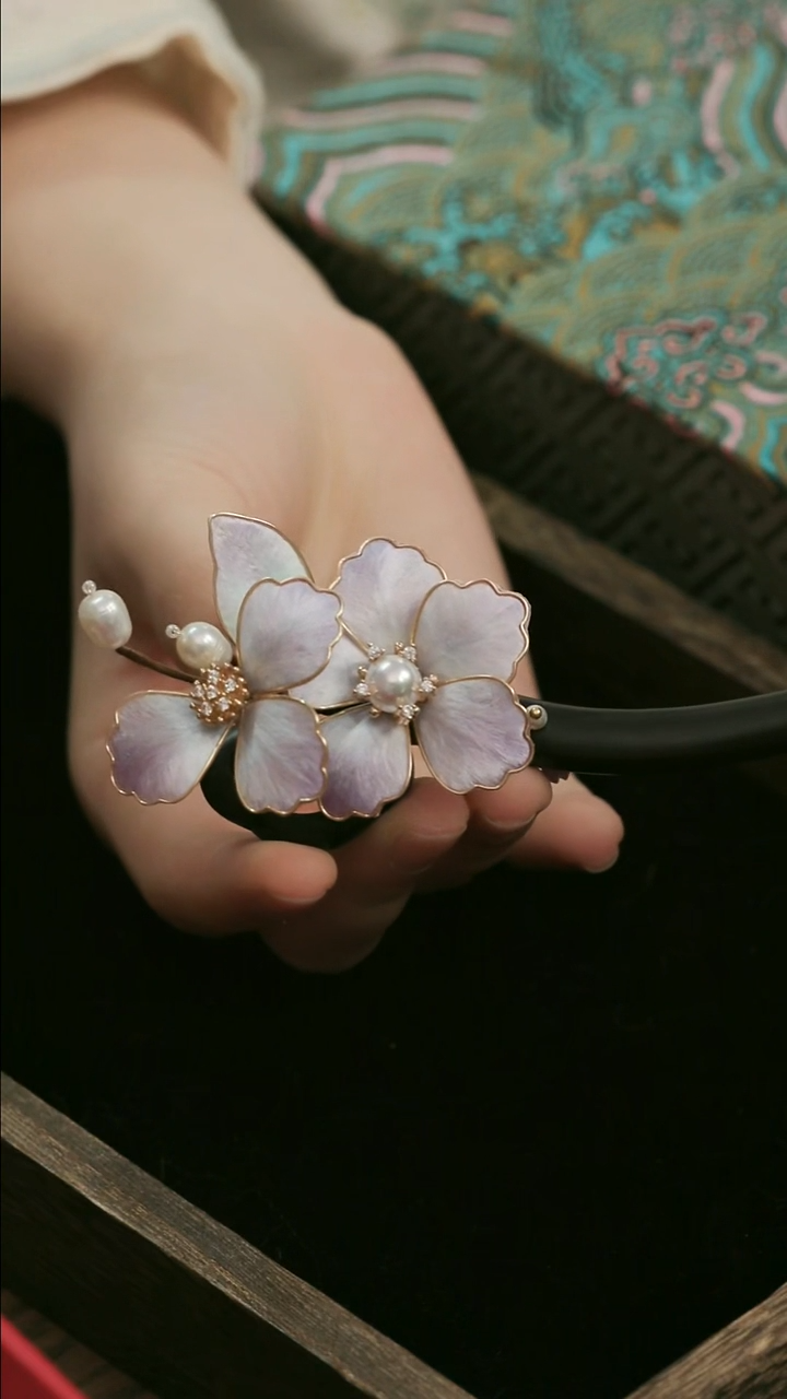 刺绣湘传礼纯手工发簪