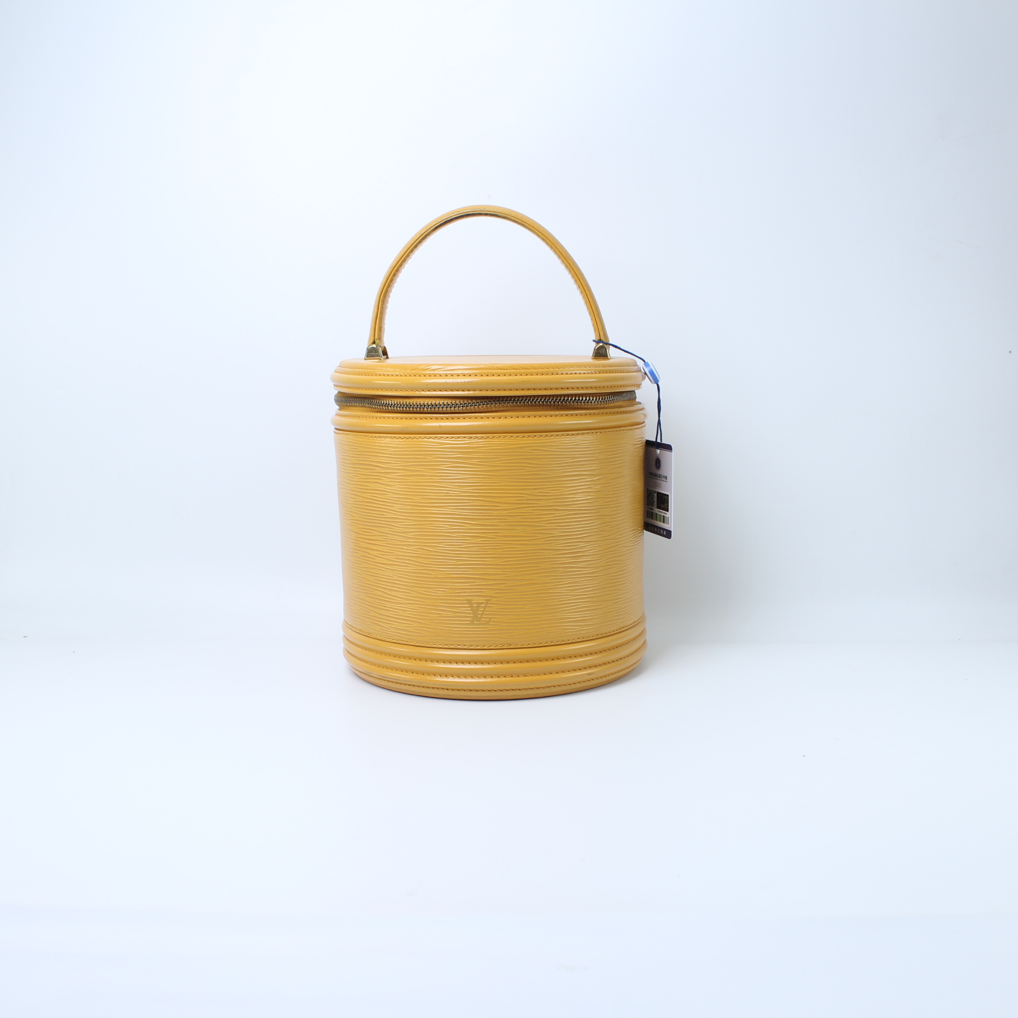 90新 LouisVuitton/路易威登 SR0937黄色水波纹发财桶