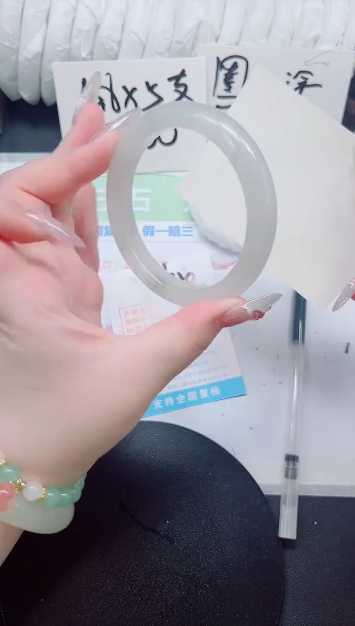 石英质玉手镯未镶嵌b14-圈口61-62