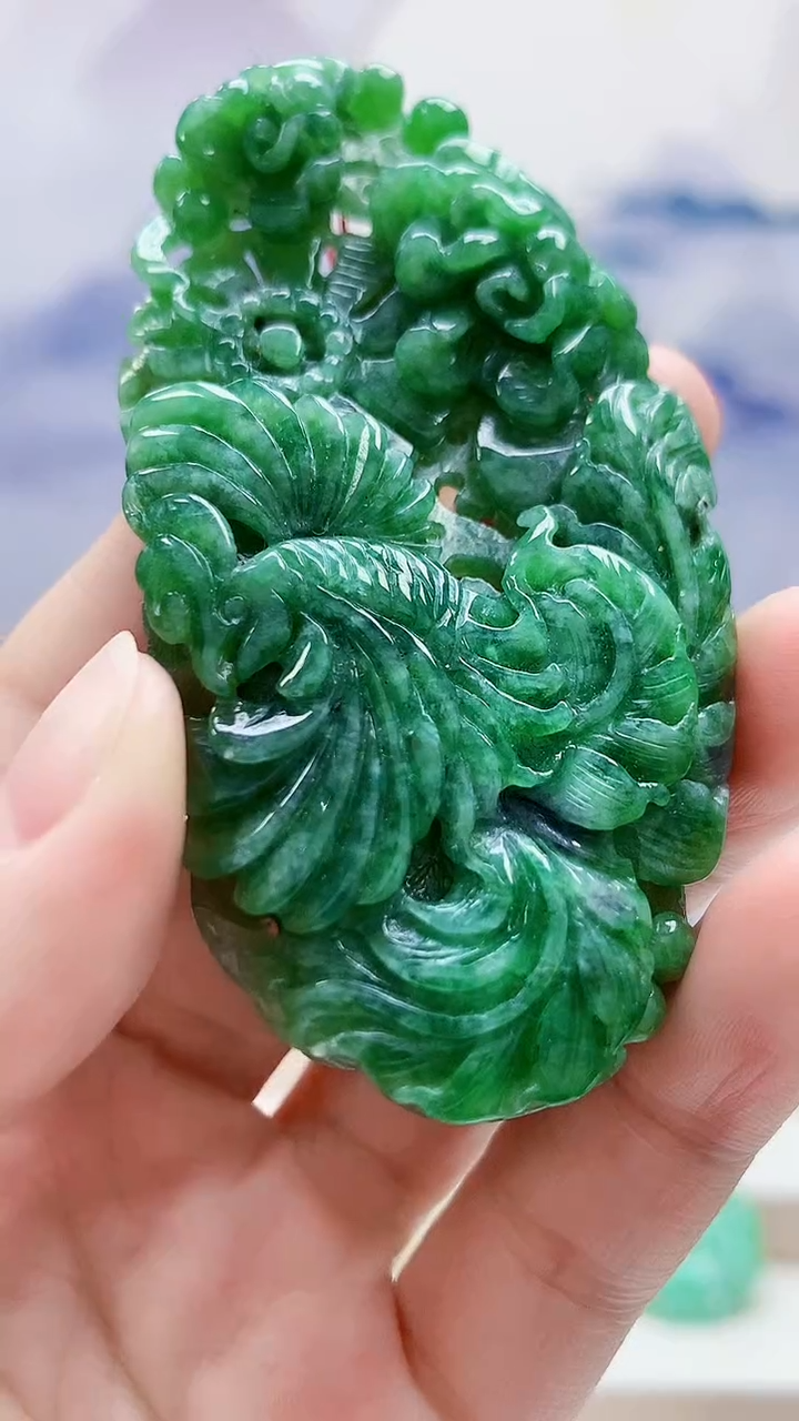 未镶嵌定制翡翠4852lr-毛货挂件96