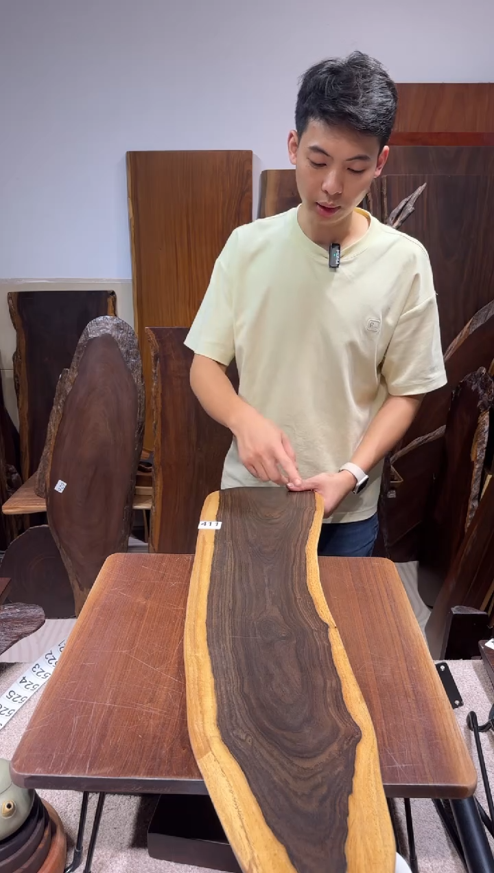 风车木（黑檀木）尺寸90*20*2.2编号411