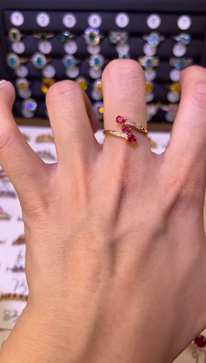 【闪购商品】红宝石戒指银S925镶嵌00000