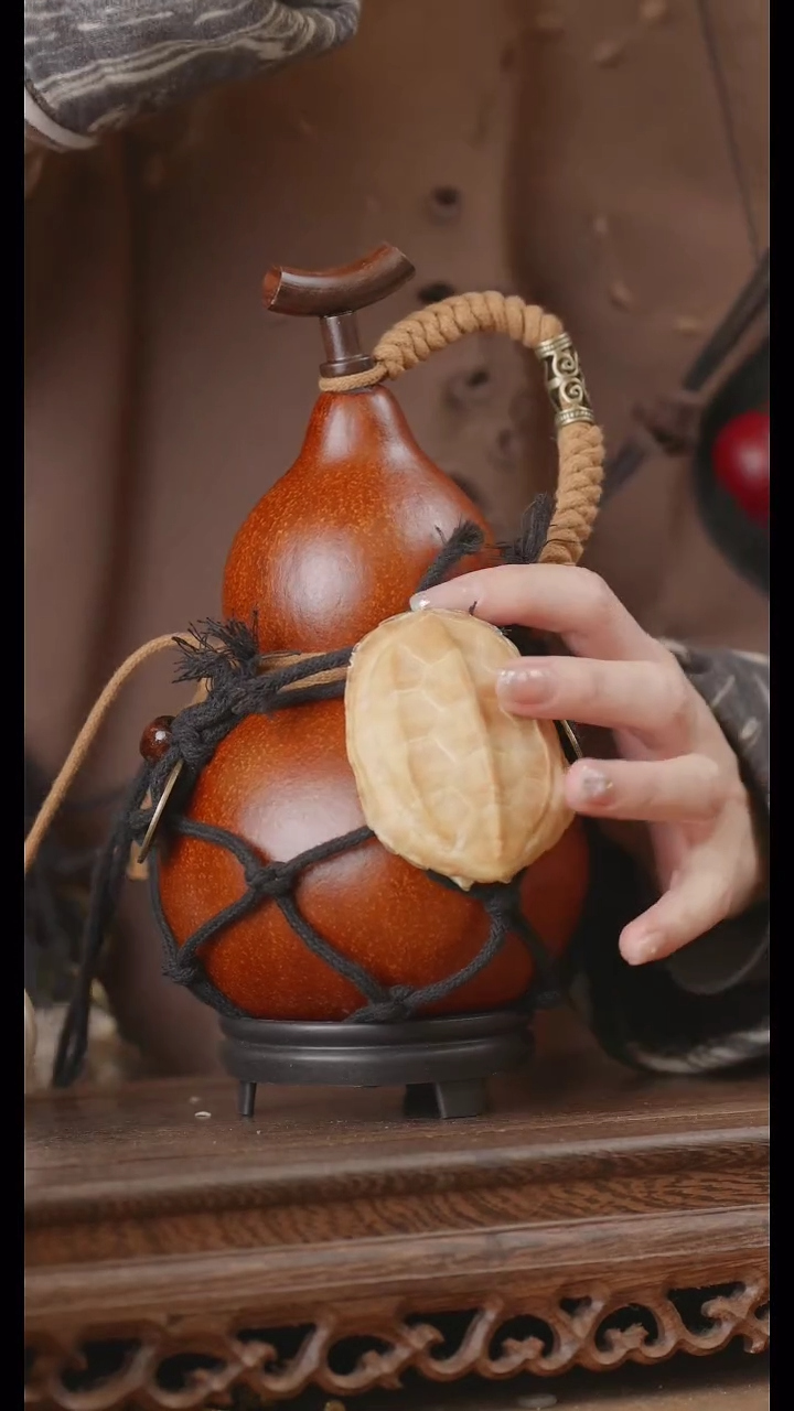 【闪购商品】140号精品天然大漆工艺防渗内胆酒葫芦~