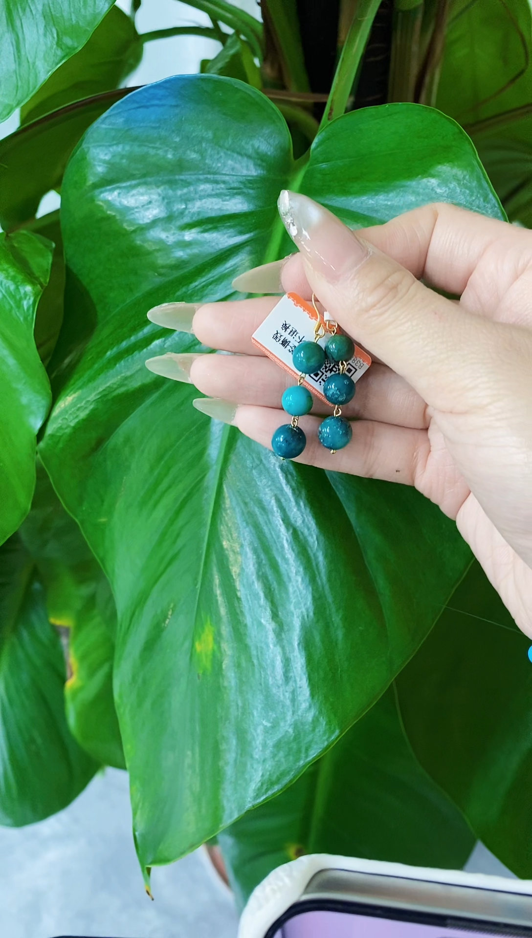 【闪购商品】绿松石耳环银S925镶嵌发货一件