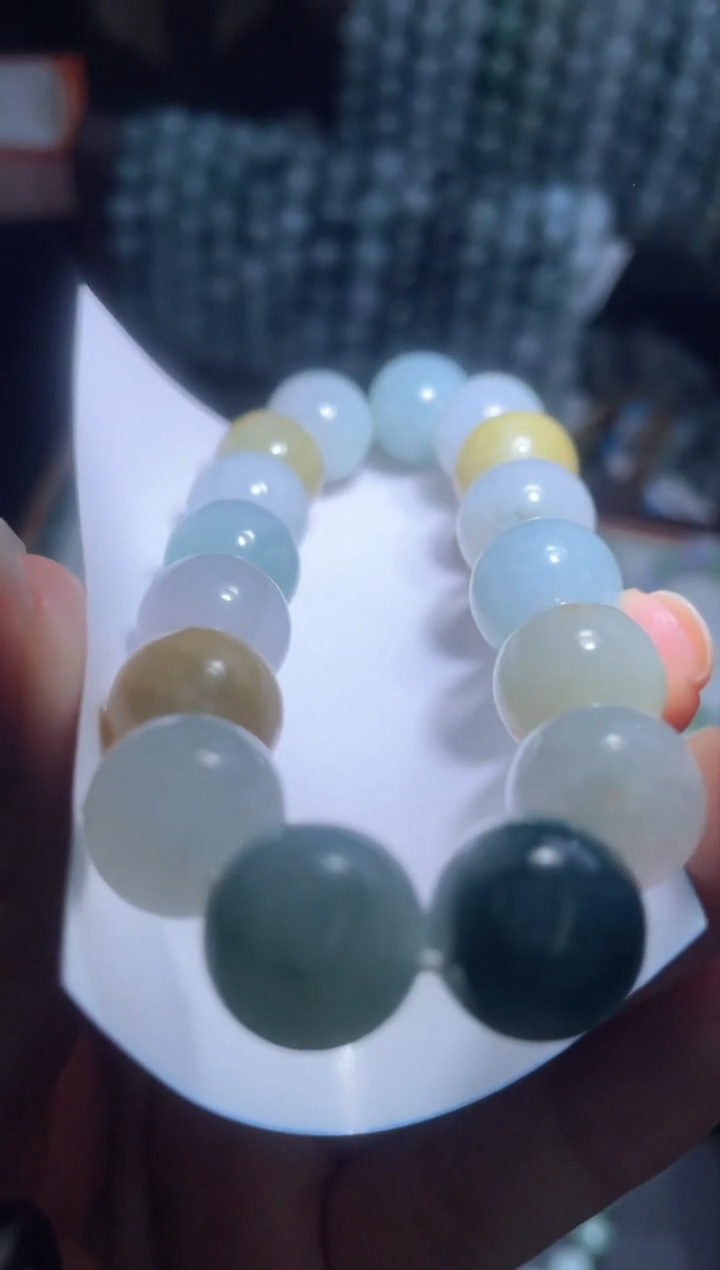 未镶嵌定制翡翠天然缅甸翡翠手串5