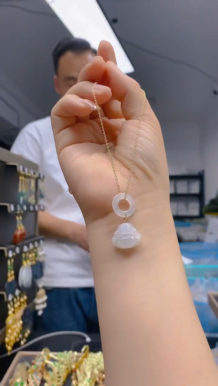 【闪购商品】翡翠耳饰合金194翡翠锁骨链