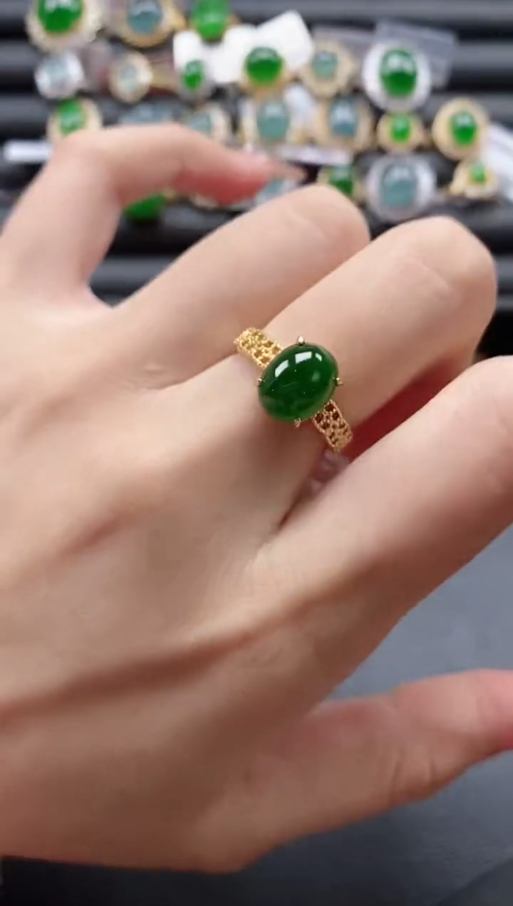 【闪购商品】翡翠戒指银S925镶嵌51151