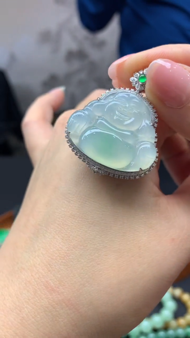 【闪购商品】翡翠颈饰18K金镶嵌38-天然翡翠