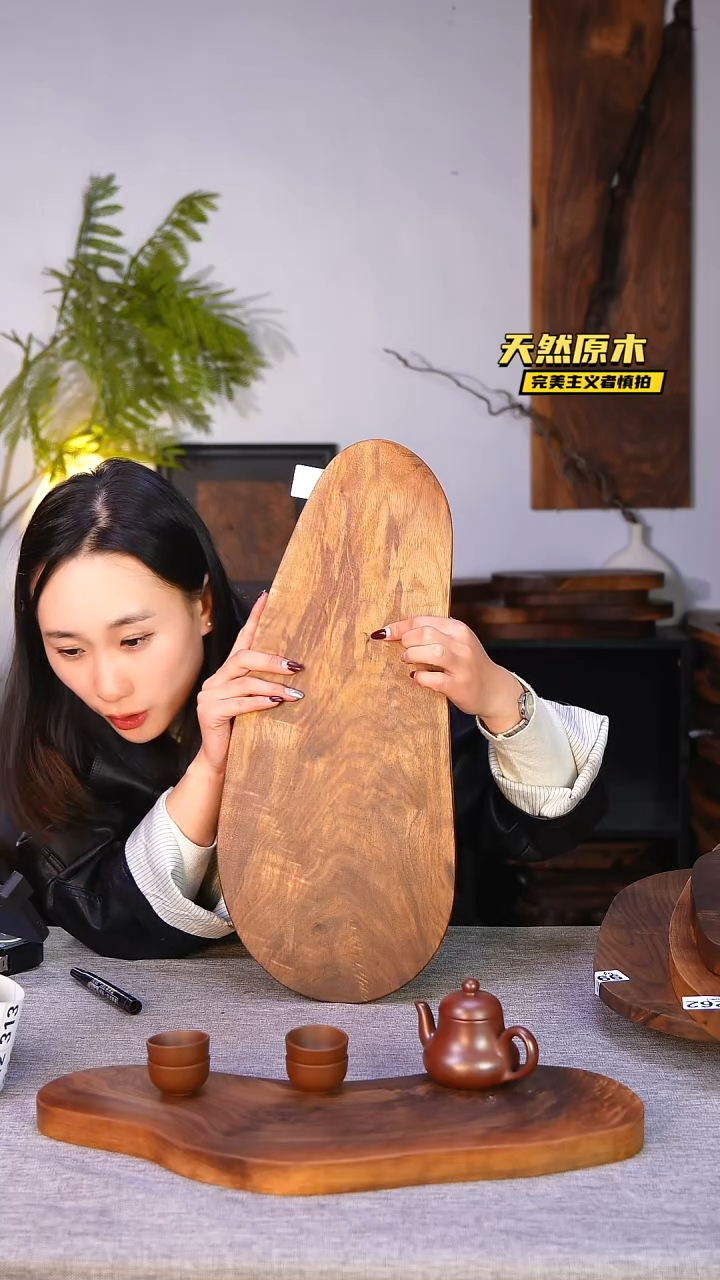 木北美黑胡桃原木.干裂疤结不属于商品质量问题完美主义者慎拍