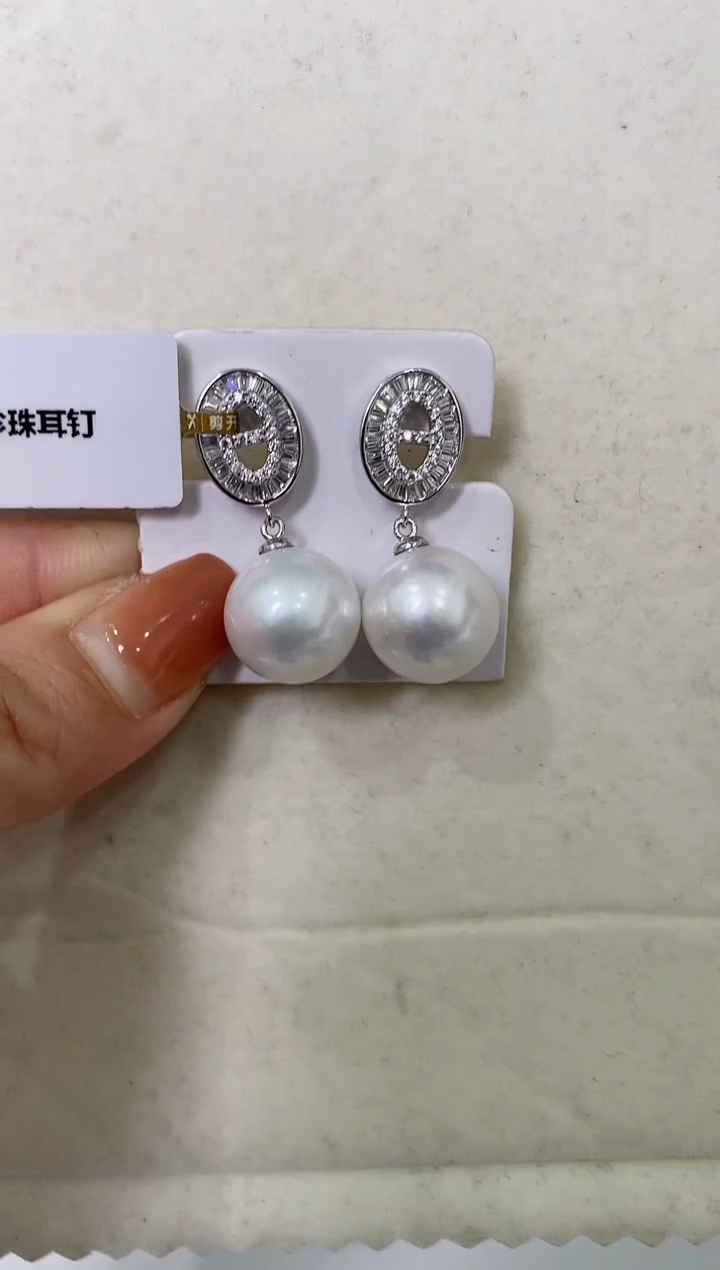 【闪购商品】淡水珍珠LL银S925镶嵌珍珠耳钉@@c1271