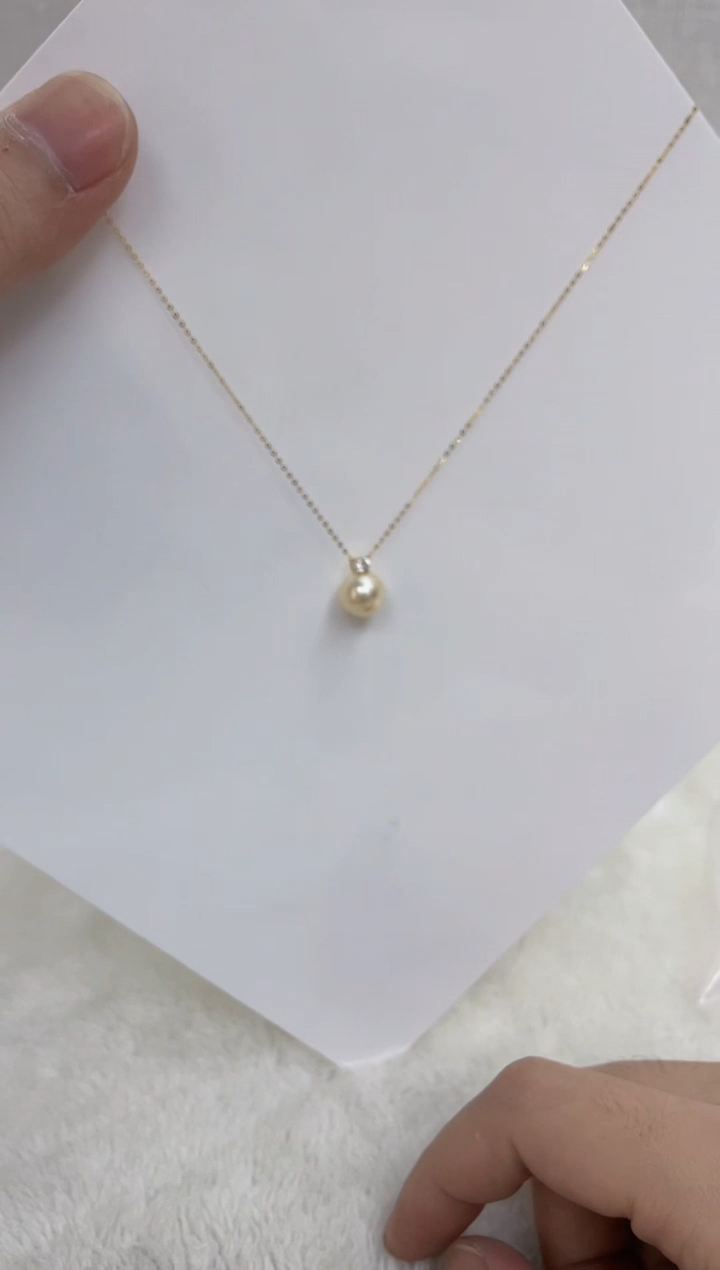 海水珍珠18K金镶嵌颈饰