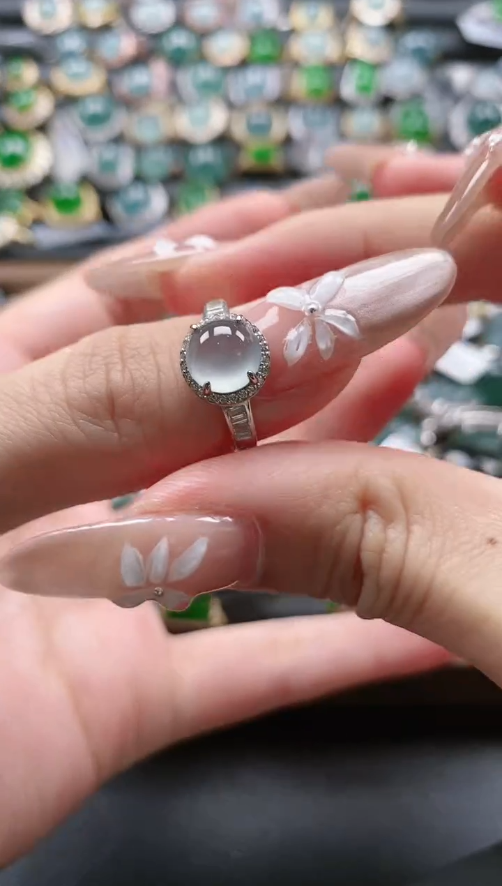 【闪购商品】翡翠戒指银S925镶嵌51151