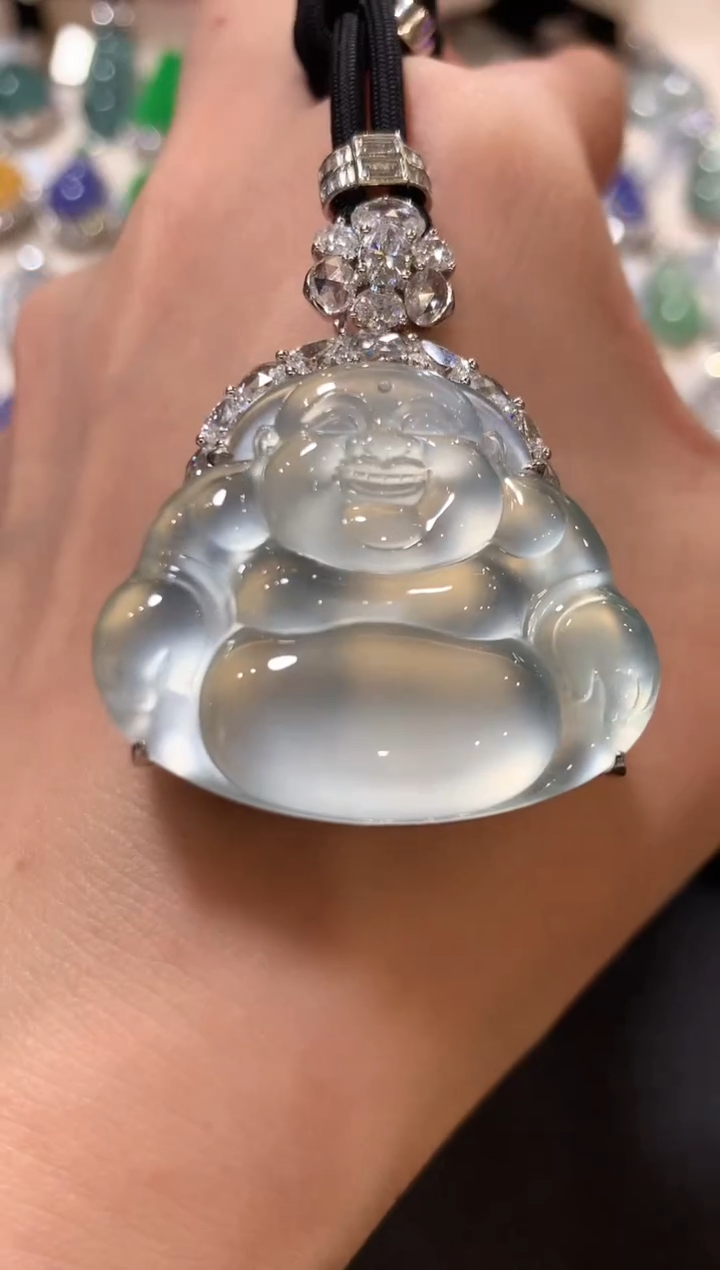 吊坠(不含链)18K金镶嵌翡翠S***?v2  