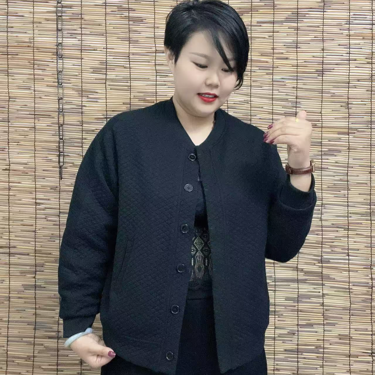 秋冬加厚休闲宽松百搭大码外套棒球服