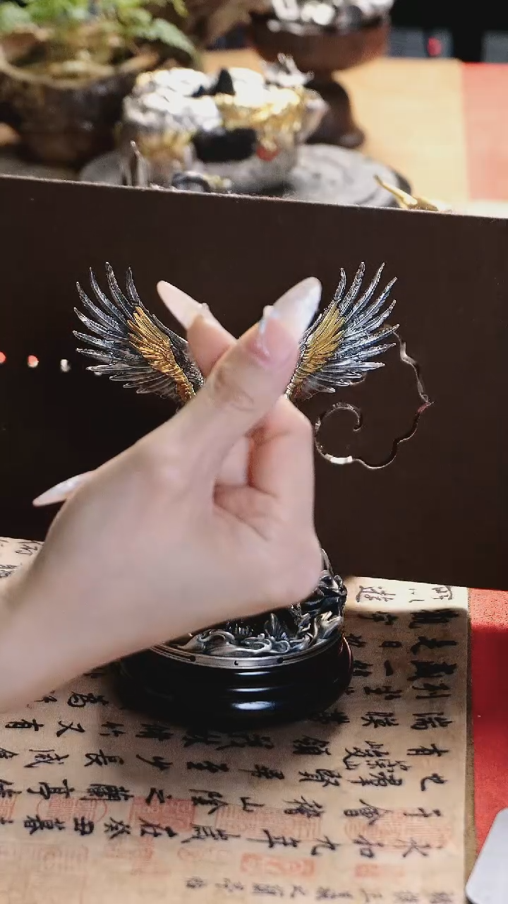 【闪购商品】境秋镀金朱雀摆件