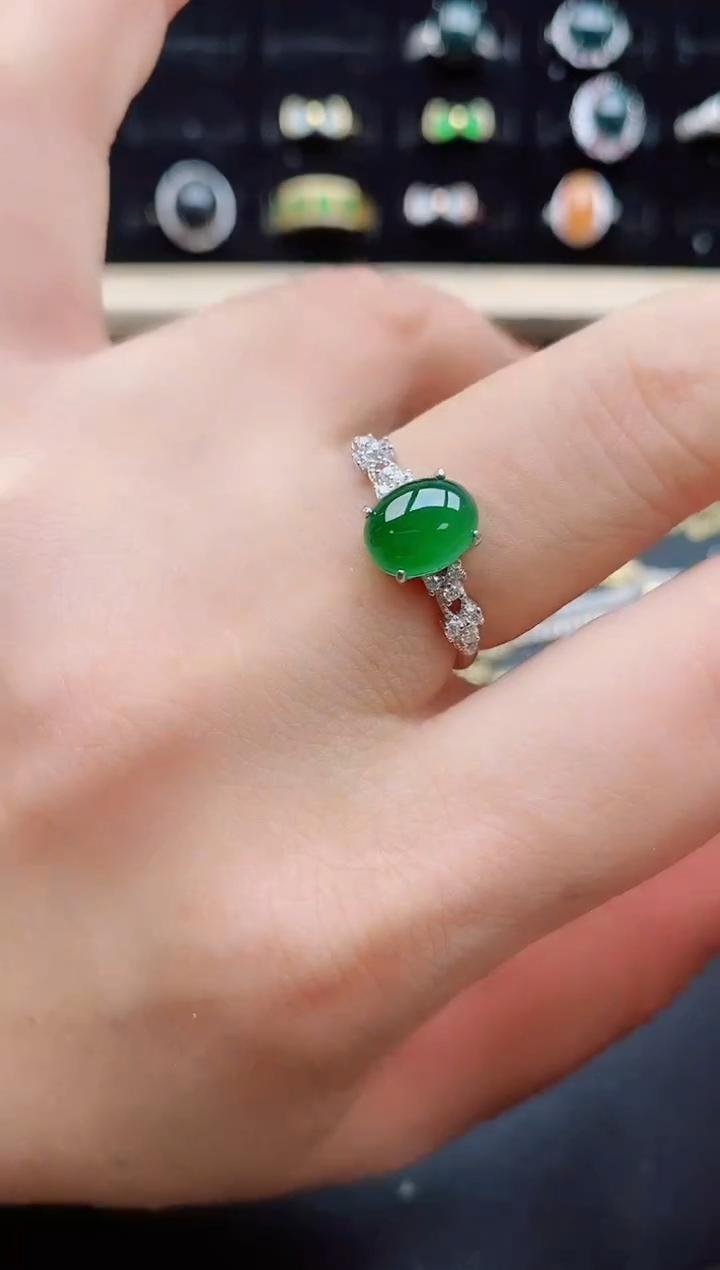 【闪购商品】翡翠戒指银S925镶嵌1212