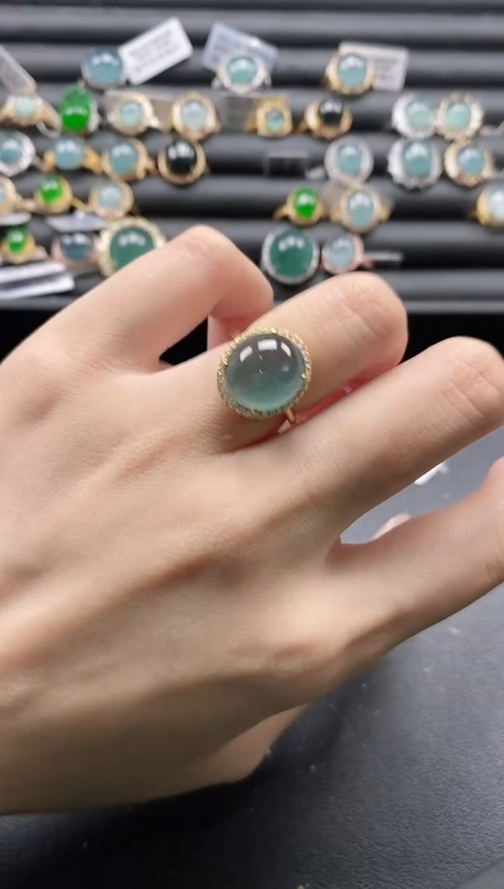 【闪购商品】翡翠戒指银S925镶嵌1111