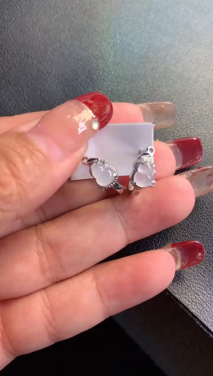 【闪购商品】翡翠耳饰未镶嵌缅甸天然A货翡翠